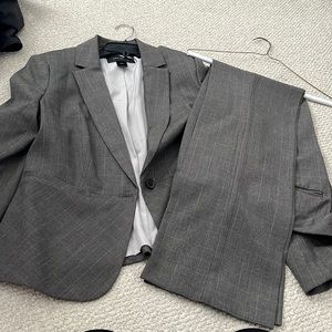 Ann Taylor checkered pin stripe suit